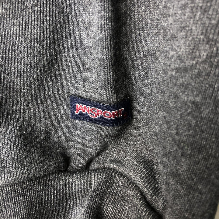 Vintage 90s-00'S JanSport Harvard University College Sweatshirt, Made in USA, Men's Size Small polyester Charcoal Vintage Second Hand