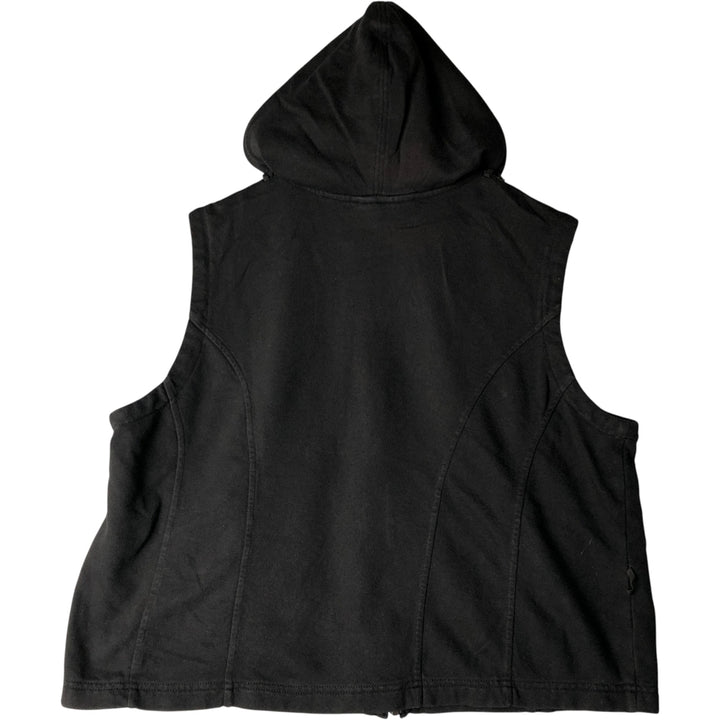 Harley-Davidson Hooded Sweat Vest, Women's XL cotton black type Vintage Second Hand