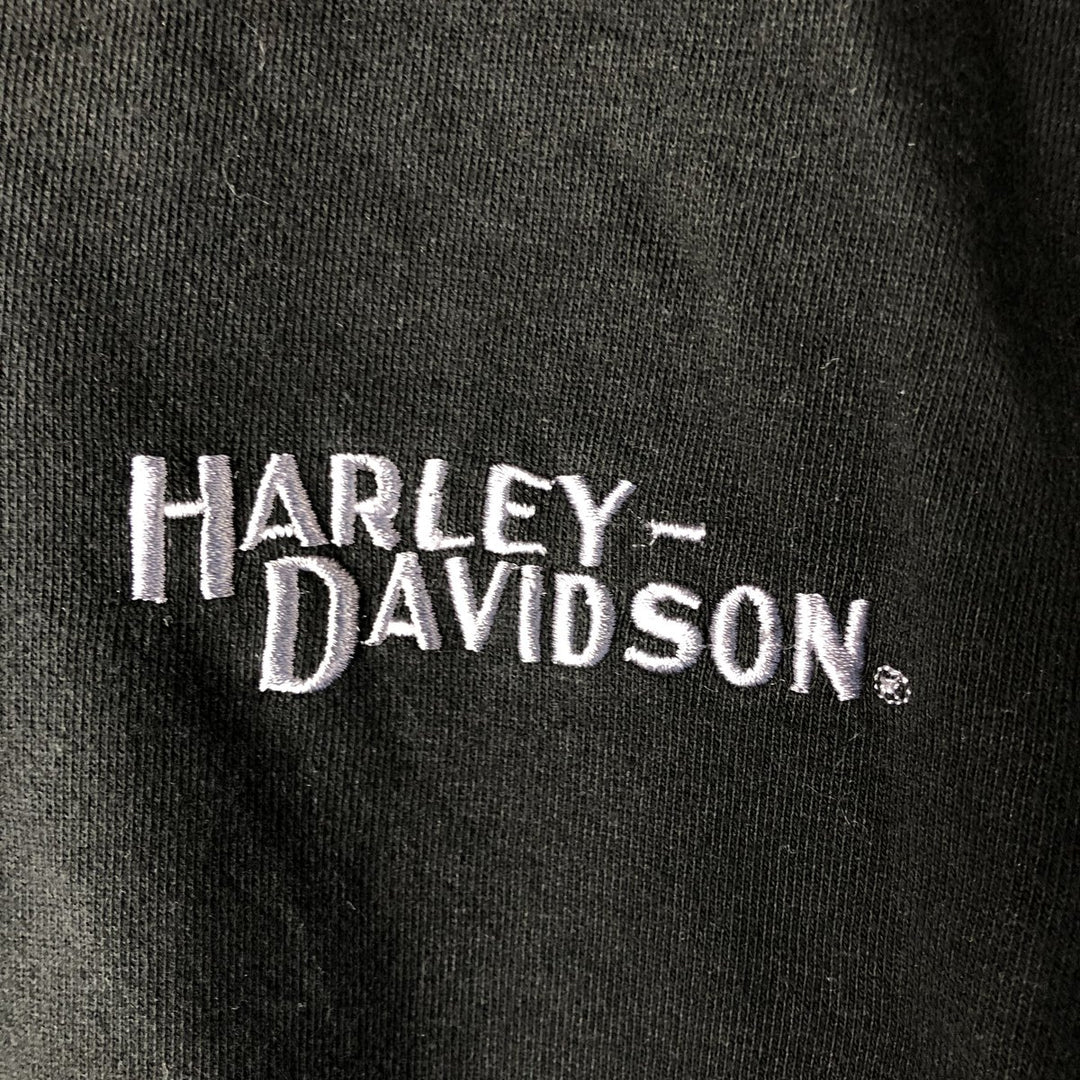 Harley-Davidson Hooded Sweat Vest, Women's XL cotton black type Vintage Second Hand