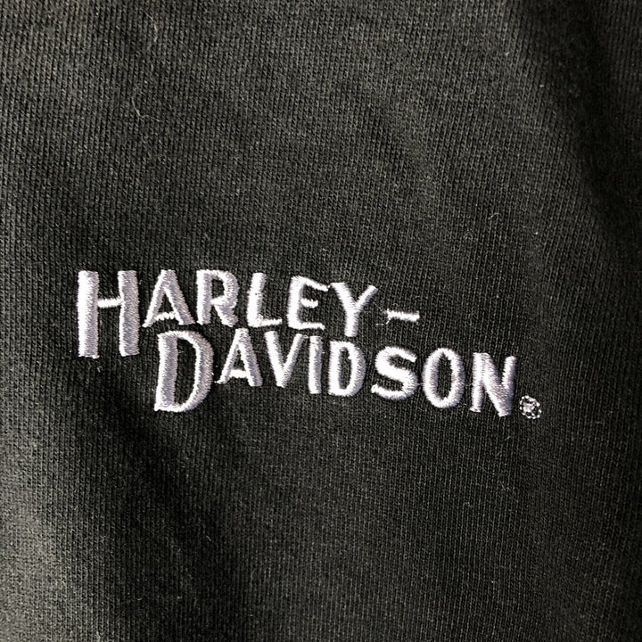 Harley-Davidson Hooded Sweat Vest, Women's XL cotton black type Vintage Second Hand