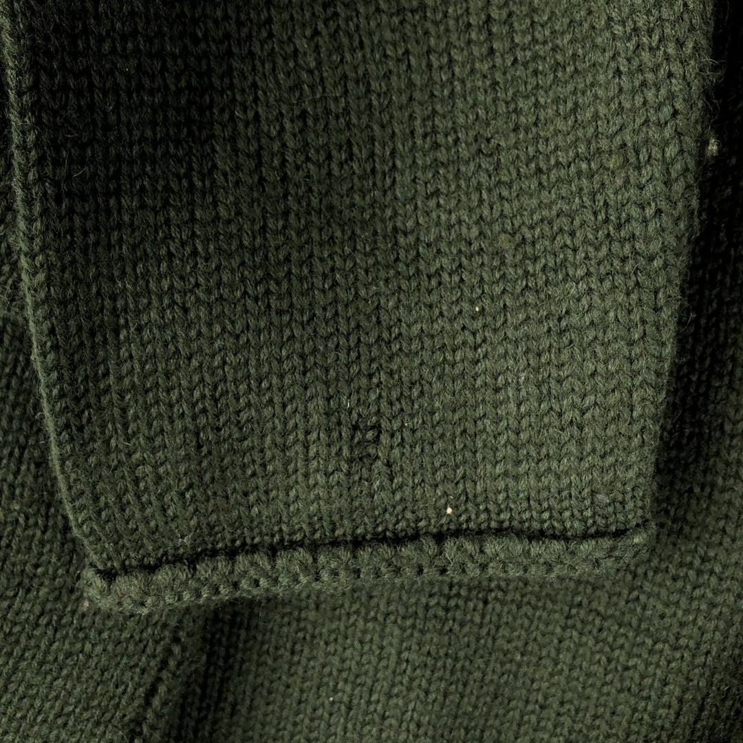 90'S J.Crew roll neck wool knit sweater, men's size M, vintage wool green type Vintage Second Hand