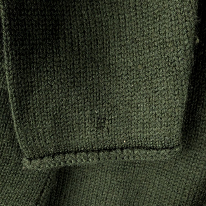 90'S J.Crew roll neck wool knit sweater, men's size M, vintage wool green type Vintage Second Hand