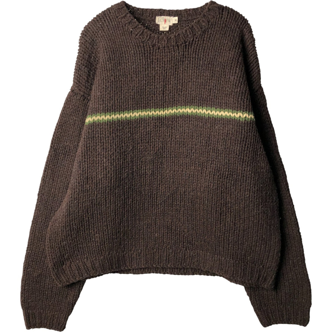 J.Crew wool knit sweater, men's size XL wool brown type Vintage Second Hand