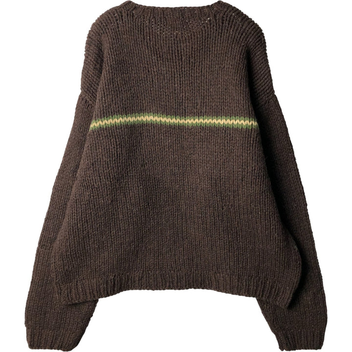 J.Crew wool knit sweater, men's size XL wool brown type Vintage Second Hand