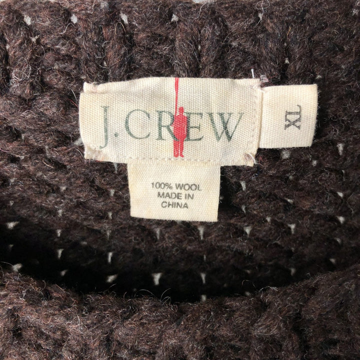 J.Crew wool knit sweater, men's size XL wool brown type Vintage Second Hand