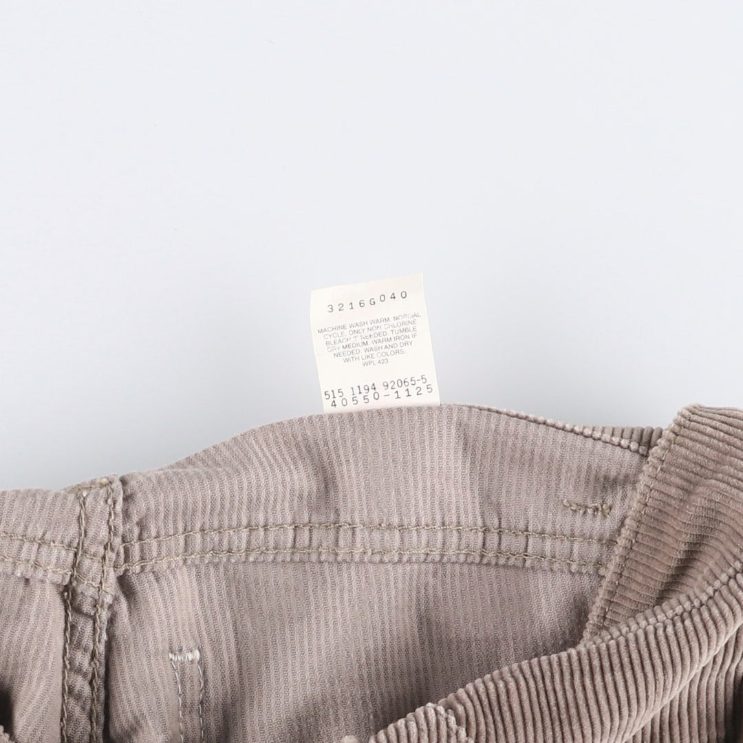 90'S Levi's 550 Relaxed Fit Tapered Leg Corduroy Pants with Orange Tab, Made in USA, Men's, Size W30, Vintage cotton gray type Vintage Second Hand