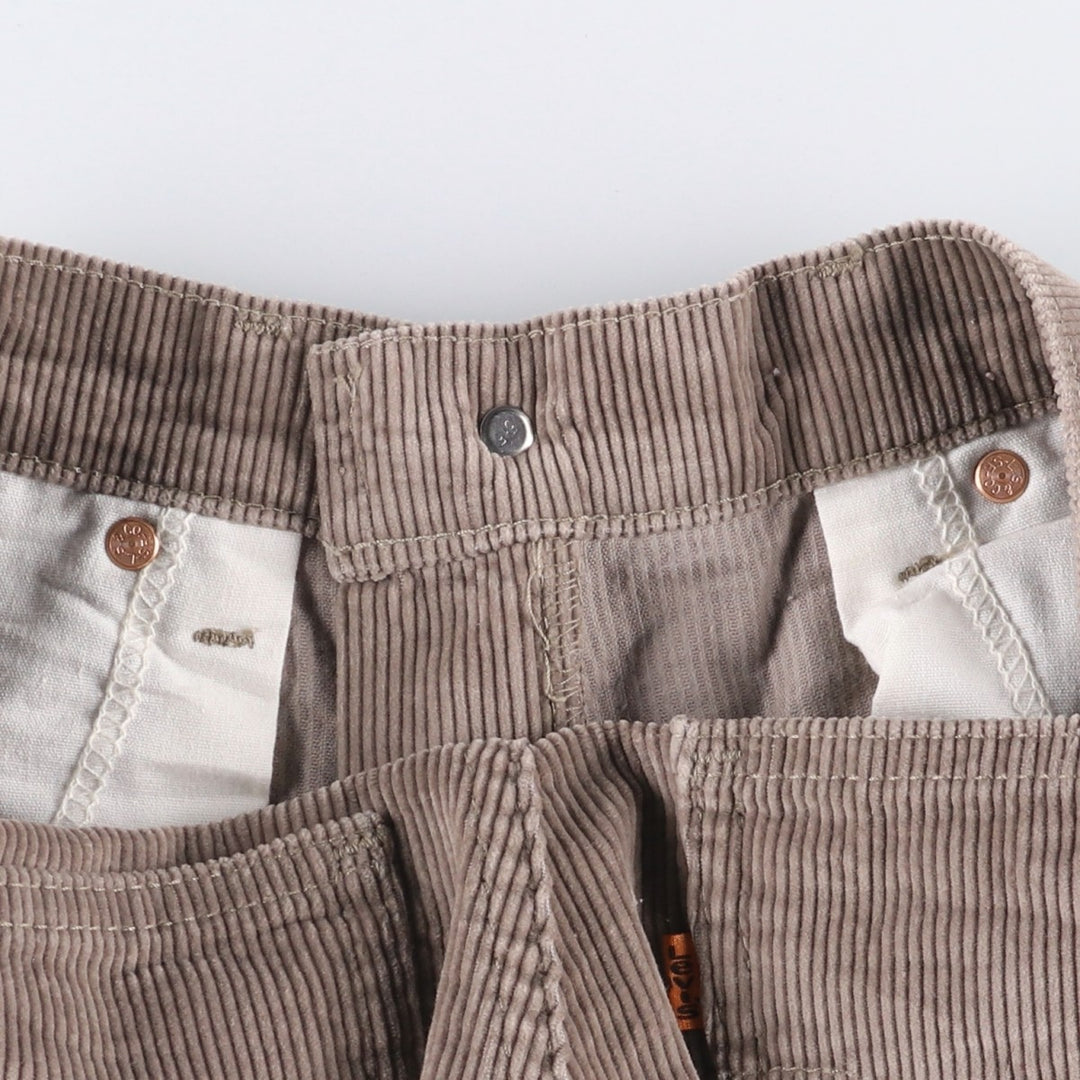 90'S Levi's 550 Relaxed Fit Tapered Leg Corduroy Pants with Orange Tab, Made in USA, Men's, Size W30, Vintage cotton gray type Vintage Second Hand