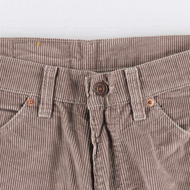 90'S Levi's 550 Relaxed Fit Tapered Leg Corduroy Pants with Orange Tab, Made in USA, Men's, Size W30, Vintage cotton gray type Vintage Second Hand