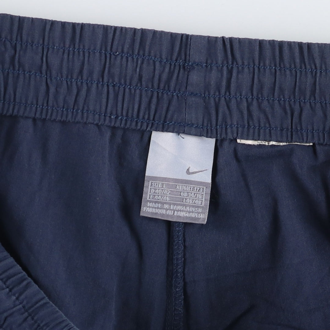 00'S Nike Warm-up Pants, Nylon Pants, Rustling Pants, Men's Size L unclear navy blue type Vintage Second Hand