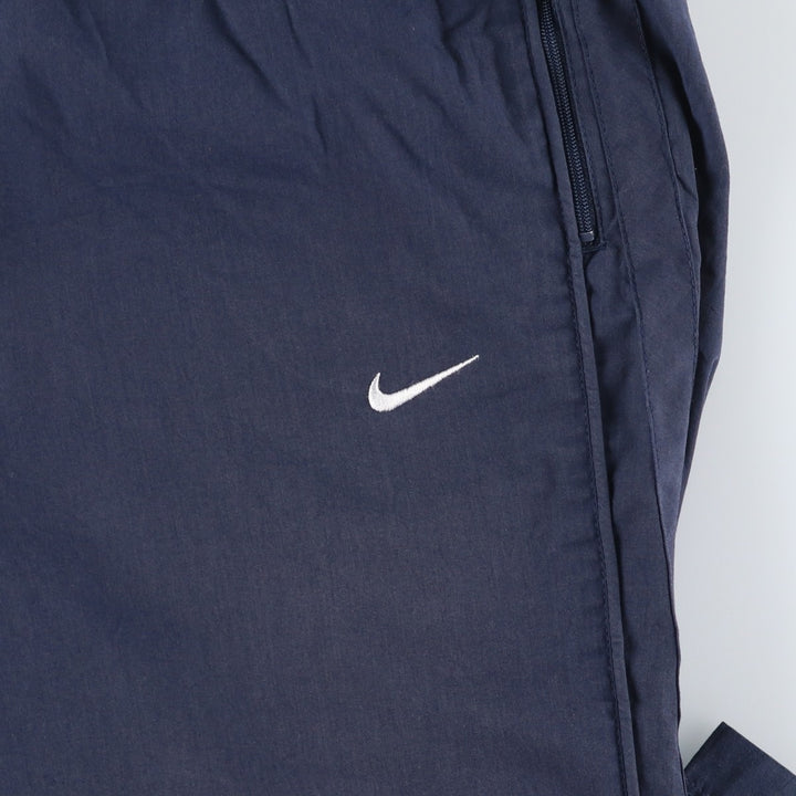 00'S Nike Warm-up Pants, Nylon Pants, Rustling Pants, Men's Size L unclear navy blue type Vintage Second Hand