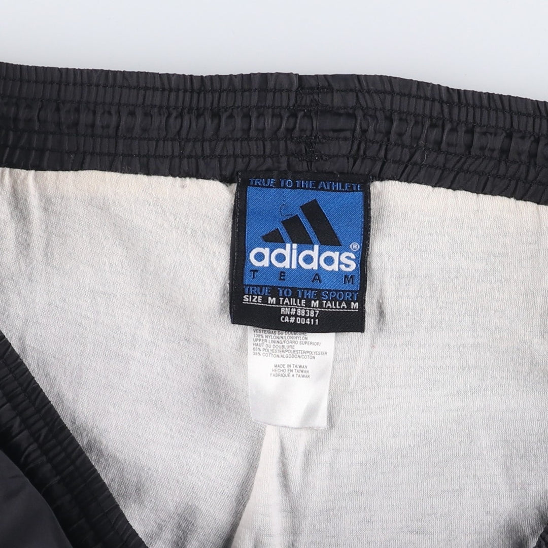 Adidas Team nylon pants, men's size M Nylon black type Vintage Second Hand