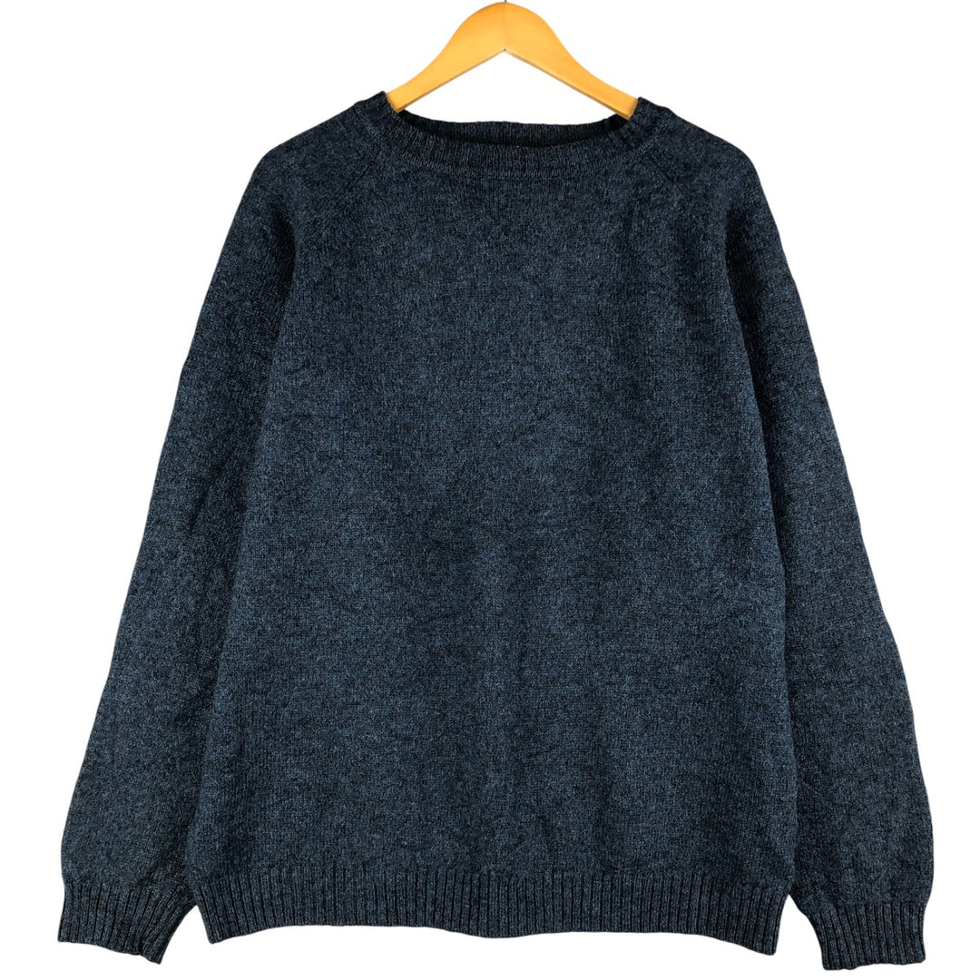 90s-00'S LLBean Vintage Wool Knit Sweater, Men's Size XL wool blue type Vintage Second Hand