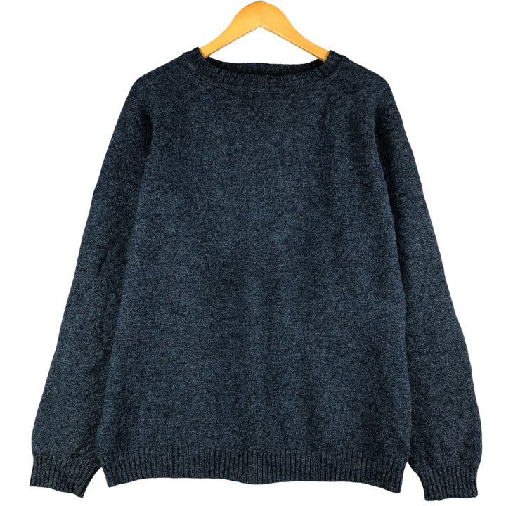 90s-00'S LLBean Vintage Wool Knit Sweater, Men's Size XL wool blue type Vintage Second Hand