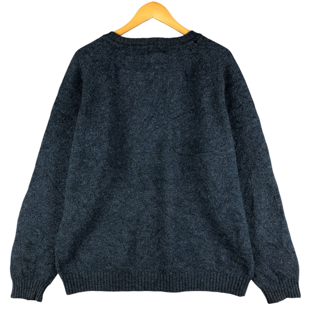 90s-00'S LLBean Vintage Wool Knit Sweater, Men's Size XL wool blue type Vintage Second Hand