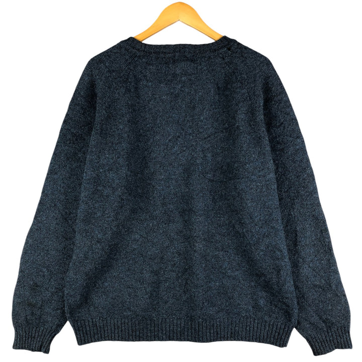 90s-00'S LLBean Vintage Wool Knit Sweater, Men's Size XL wool blue type Vintage Second Hand