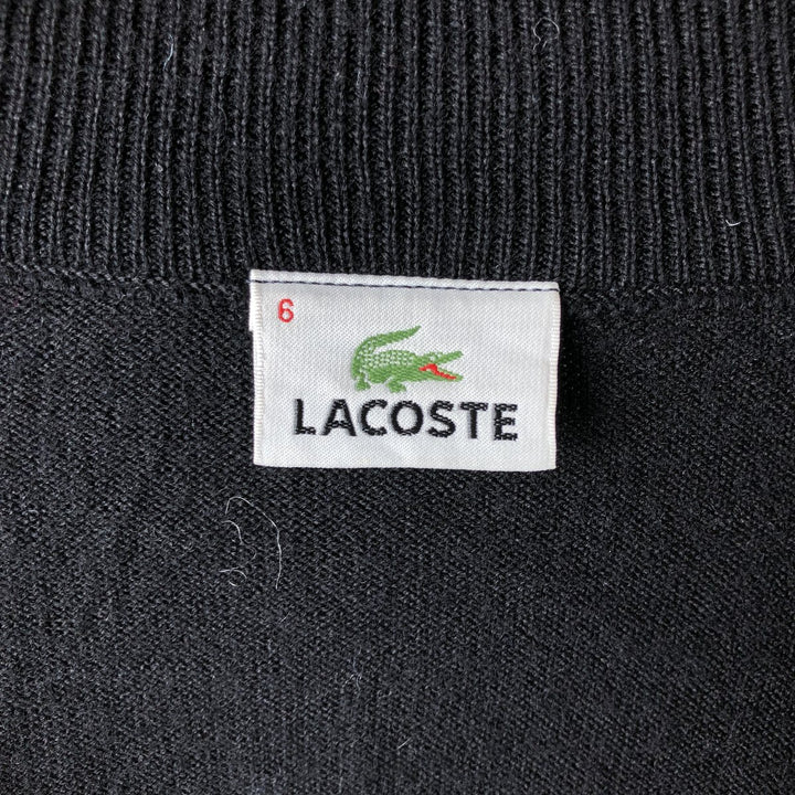 Lacoste Driver's Knit Sweater, Size 6, Men's XL wool black type Vintage Second Hand