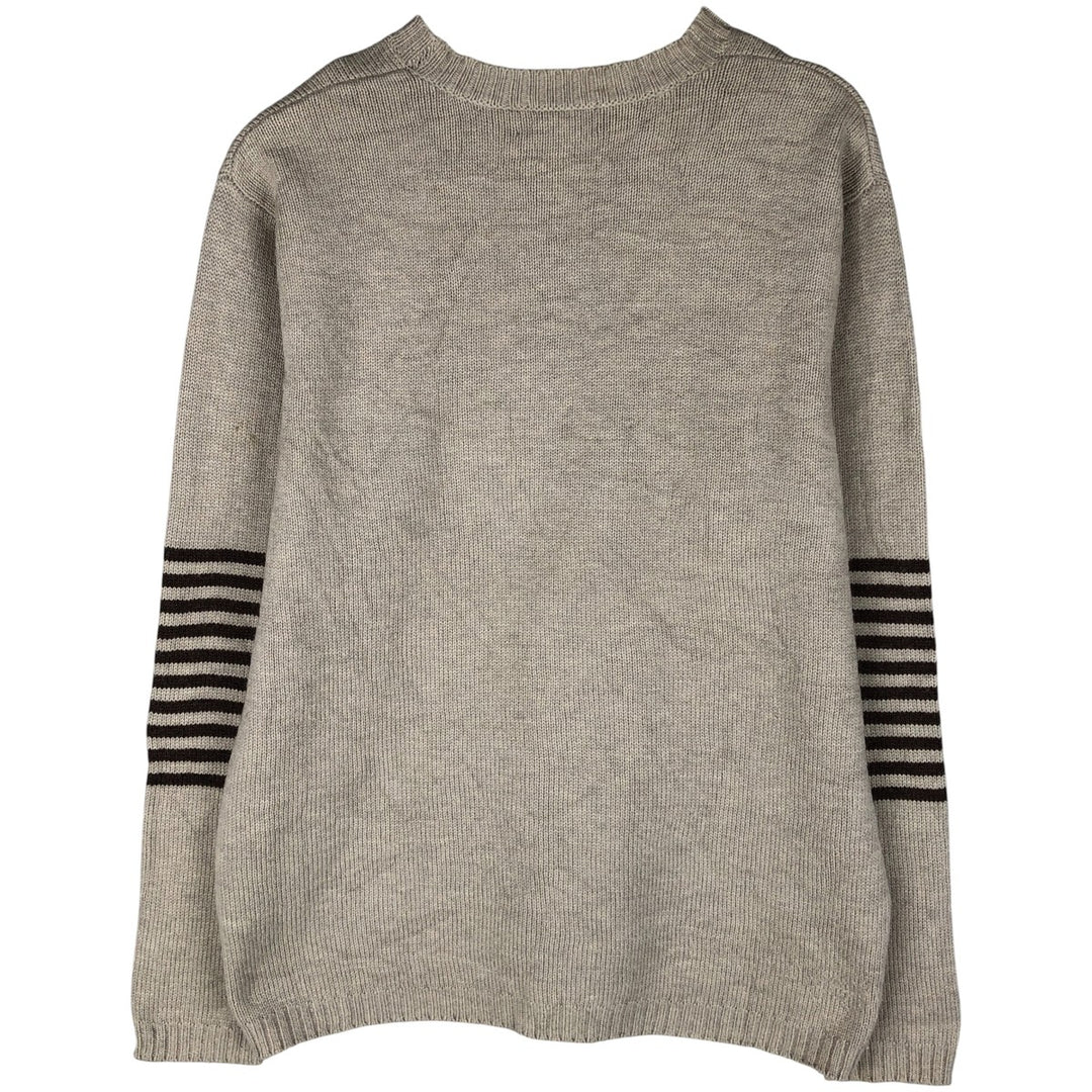 Patagonia Elbow Border Jacquard Wool-Nylon Knit Sweater (50305FA11), Men's Size L Lamb wool Beige type Vintage Second Hand