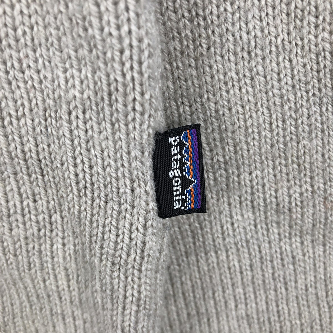 Patagonia Elbow Border Jacquard Wool-Nylon Knit Sweater (50305FA11), Men's Size L Lamb wool Beige type Vintage Second Hand