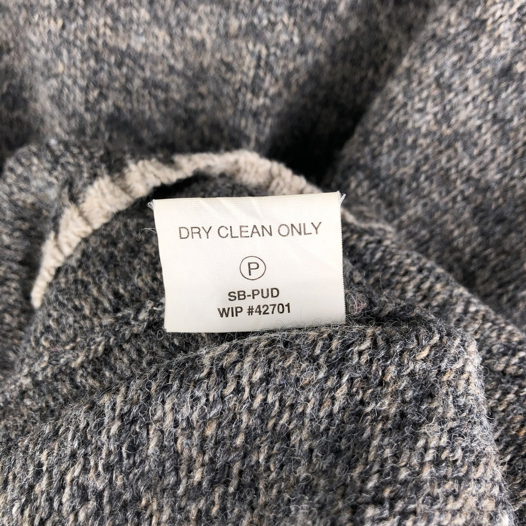 00'S WOOLRICH Wool Knit Sweater, Men's Size L wool Charcoal Vintage Second Hand