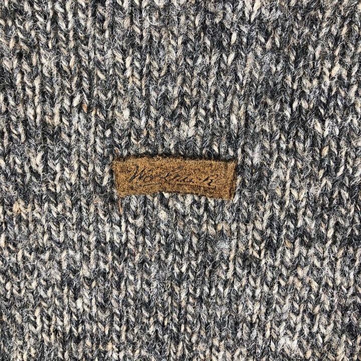 00'S WOOLRICH Wool Knit Sweater, Men's Size L wool Charcoal Vintage Second Hand
