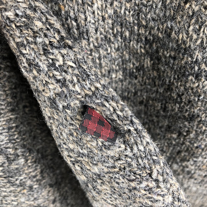 00'S WOOLRICH Wool Knit Sweater, Men's Size L wool Charcoal Vintage Second Hand