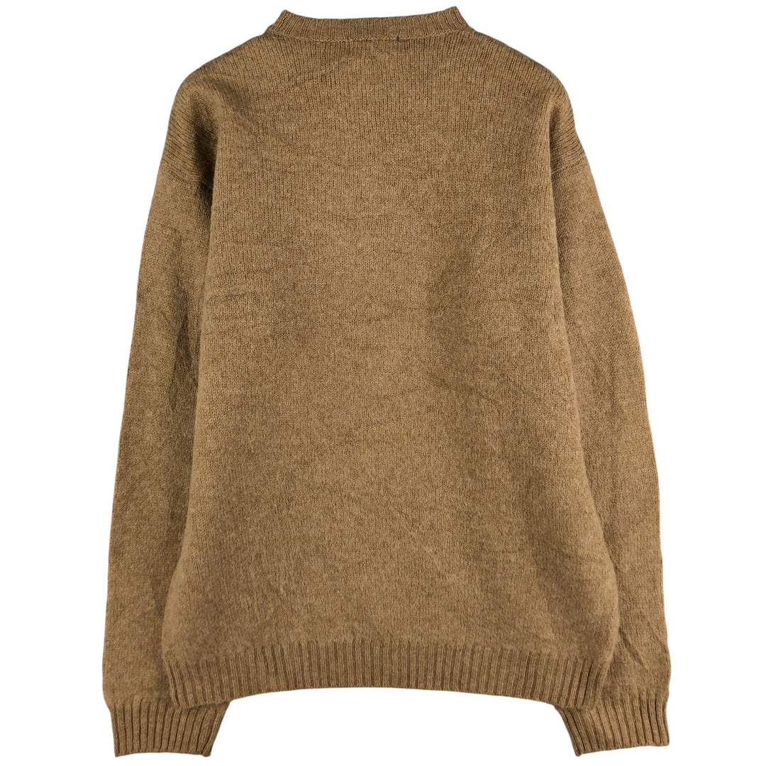 Vintage 90'S J.Crew wool knit sweater, size M, men's wool Beige type Vintage Second Hand