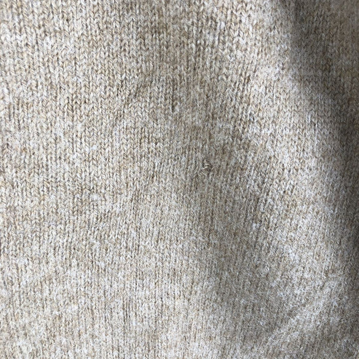 Vintage 90'S J.Crew wool knit sweater, size M, men's wool Beige type Vintage Second Hand