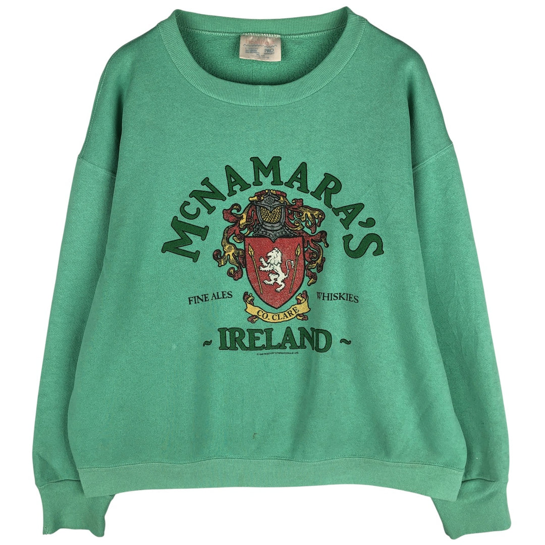 Vintage 1980'S Healthknit McNAMARA'S Advertising Sweatshirt, Made in USA, Men's Size L cotton Emerald green Vintage Second Hand