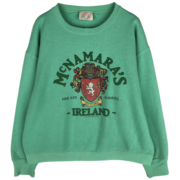 Vintage 1980'S Healthknit McNAMARA'S Advertising Sweatshirt, Made in USA, Men's Size L cotton Emerald green Vintage Second Hand