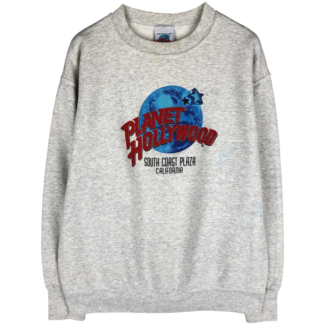 90'S Planet Hollywood Advertising Sweatshirt, Made in USA, Men's M, Vintage cotton pale white type Vintage Second Hand