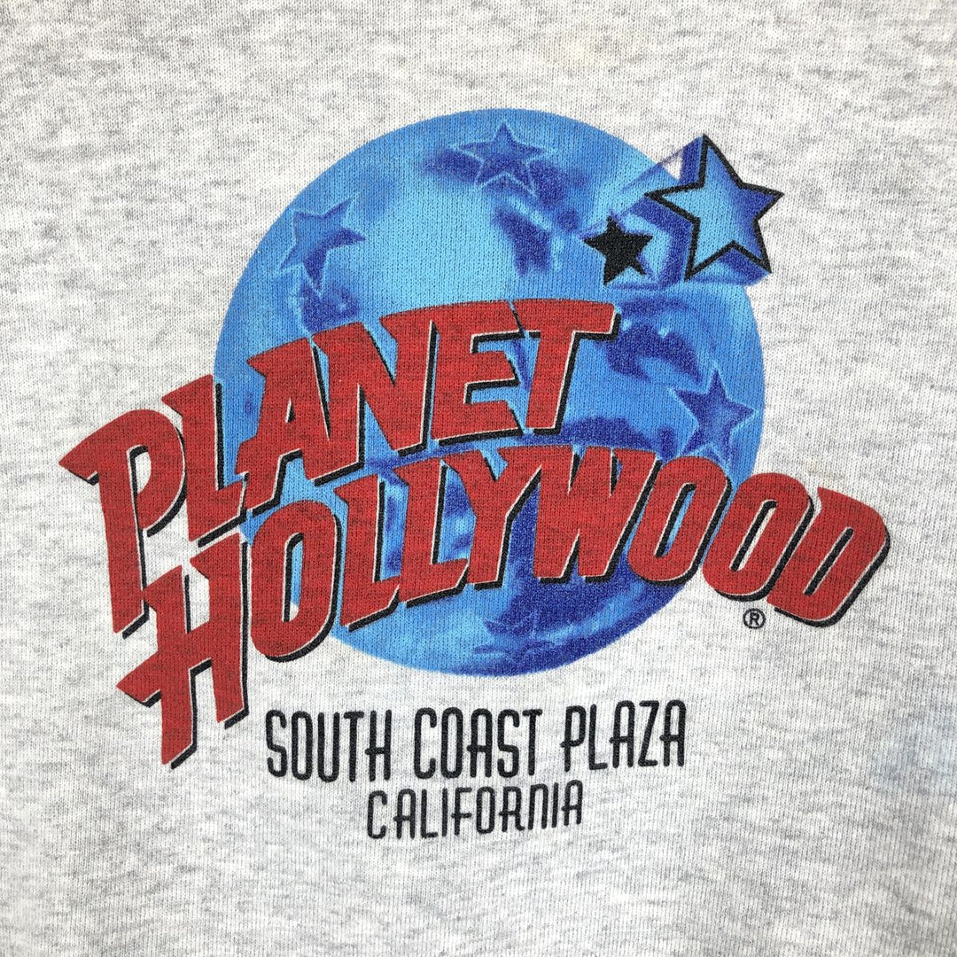 90'S Planet Hollywood Advertising Sweatshirt, Made in USA, Men's M, Vintage cotton pale white type Vintage Second Hand