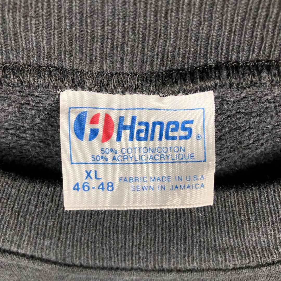 Vintage 1980'S Hanes Hard Rock Cafe Advertising Sweatshirt, Made in USA, Men's XL cotton black type Vintage Second Hand