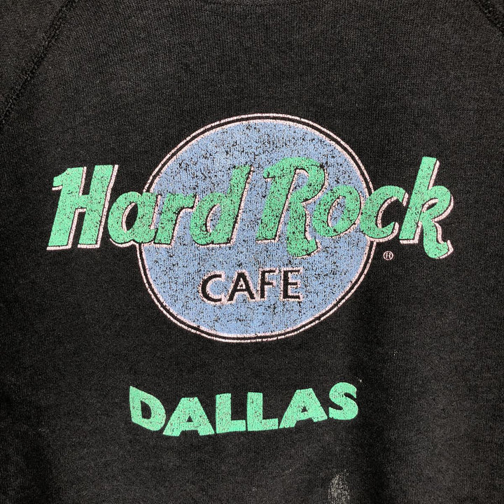Vintage 1980'S Hanes Hard Rock Cafe Advertising Sweatshirt, Made in USA, Men's XL cotton black type Vintage Second Hand