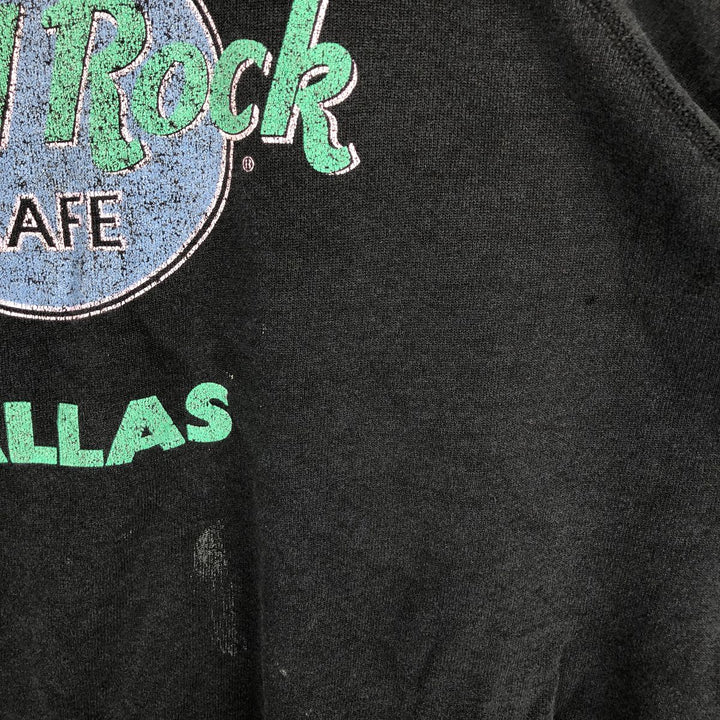 Vintage 1980'S Hanes Hard Rock Cafe Advertising Sweatshirt, Made in USA, Men's XL cotton black type Vintage Second Hand
