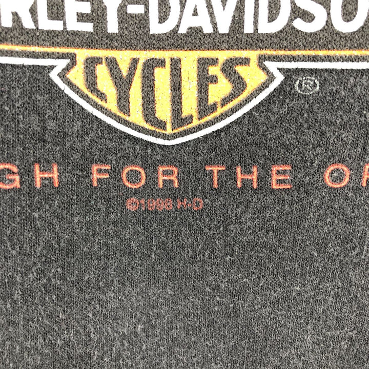 90'S Harley-Davidson Advertising Sweatshirt, Men's XL Size, Vintage unclear black type Vintage Second Hand