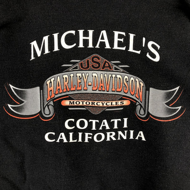 90'S Harley-Davidson Advertising Sweatshirt, Men's XL Size, Vintage unclear black type Vintage Second Hand