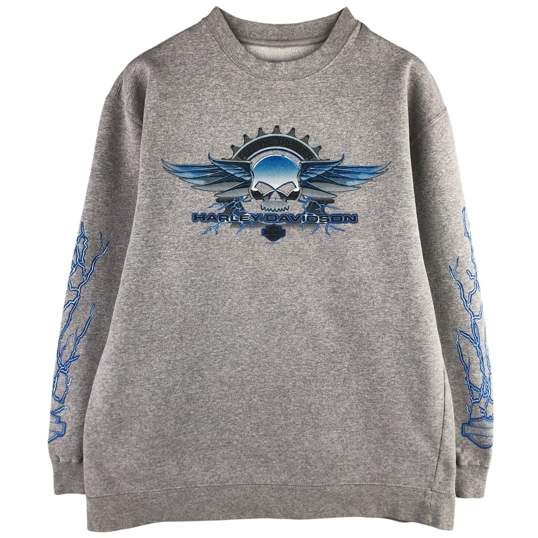 2000'S Harley-Davidson Thunder Advertising Sweatshirt, Men's XL cotton gray type Vintage Second Hand