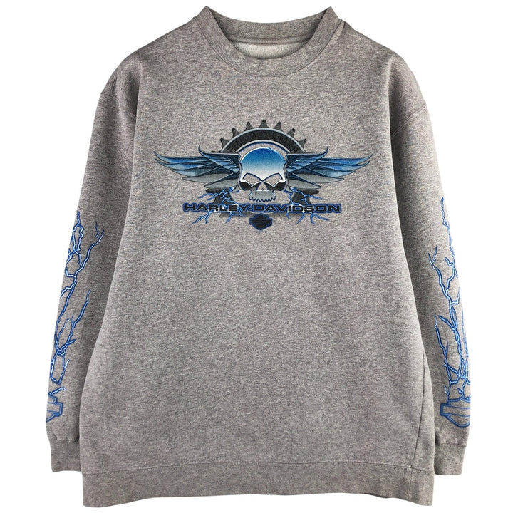 2000'S Harley-Davidson Thunder Advertising Sweatshirt, Men's XL cotton gray type Vintage Second Hand