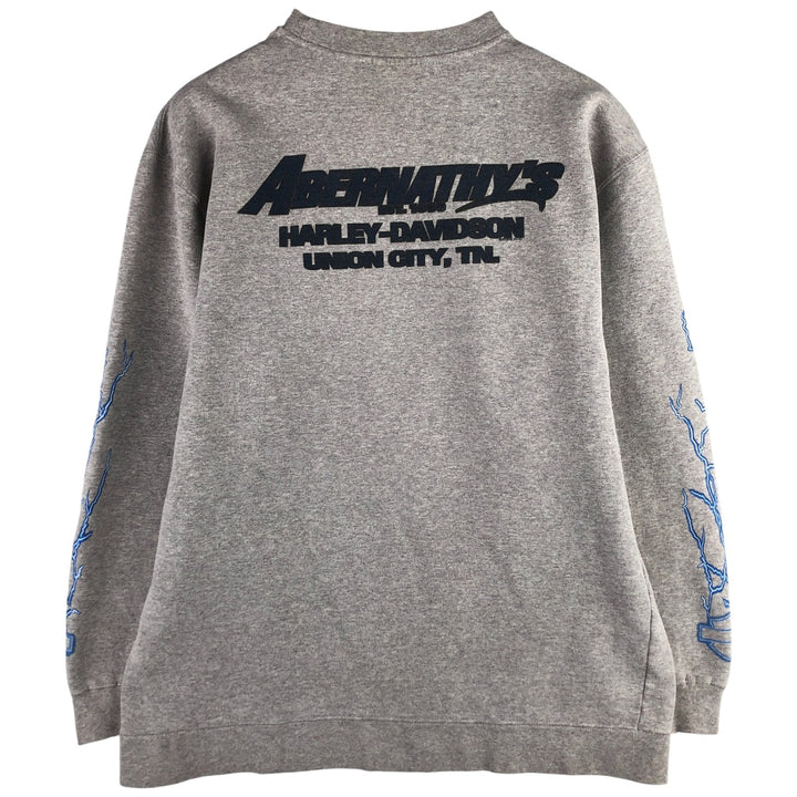 2000'S Harley-Davidson Thunder Advertising Sweatshirt, Men's XL cotton gray type Vintage Second Hand