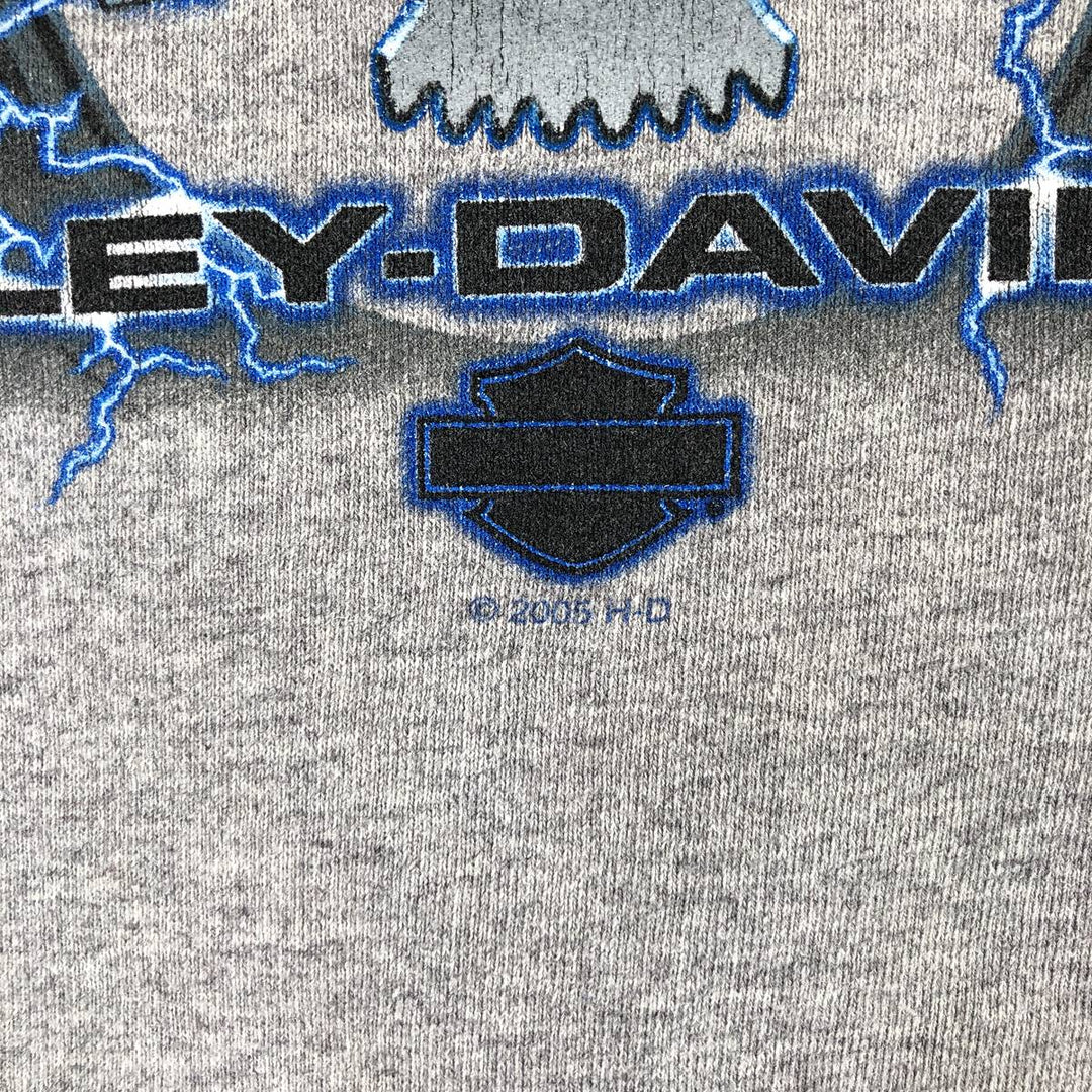 2000'S Harley-Davidson Thunder Advertising Sweatshirt, Men's XL cotton gray type Vintage Second Hand
