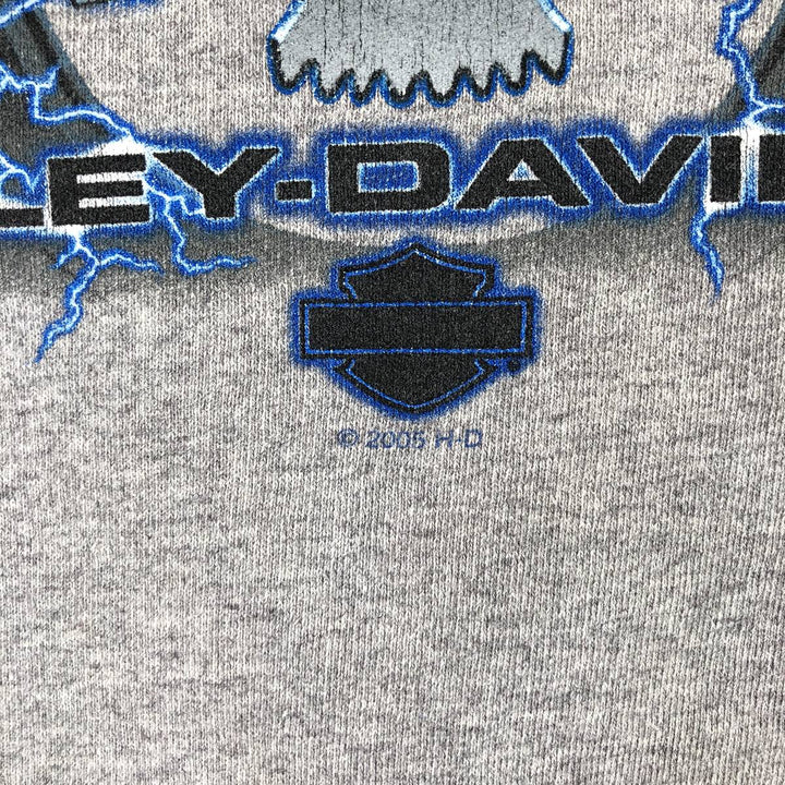 2000'S Harley-Davidson Thunder Advertising Sweatshirt, Men's XL cotton gray type Vintage Second Hand