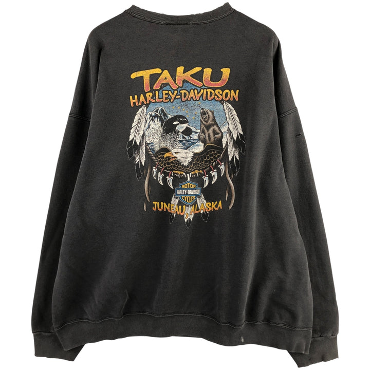 Vintage 90'S Harley-Davidson HANES Advertising Sweatshirt, Men's XL unclear Charcoal Vintage Second Hand