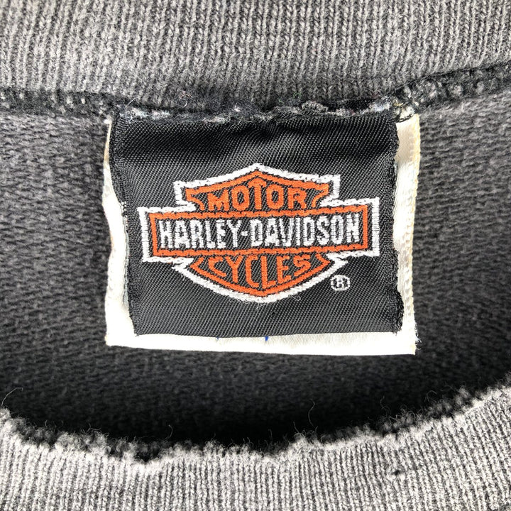 Vintage 90'S Harley-Davidson HANES Advertising Sweatshirt, Men's XL unclear Charcoal Vintage Second Hand