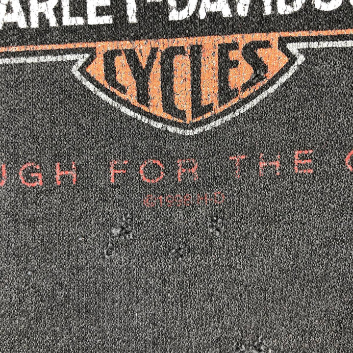 Vintage 90'S Harley-Davidson HANES Advertising Sweatshirt, Men's XL unclear Charcoal Vintage Second Hand