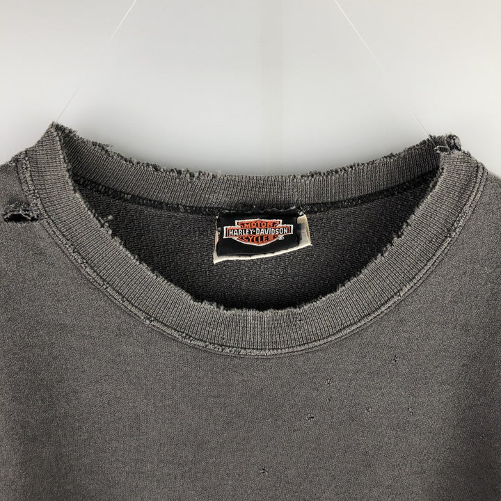 Vintage 90'S Harley-Davidson HANES Advertising Sweatshirt, Men's XL unclear Charcoal Vintage Second Hand