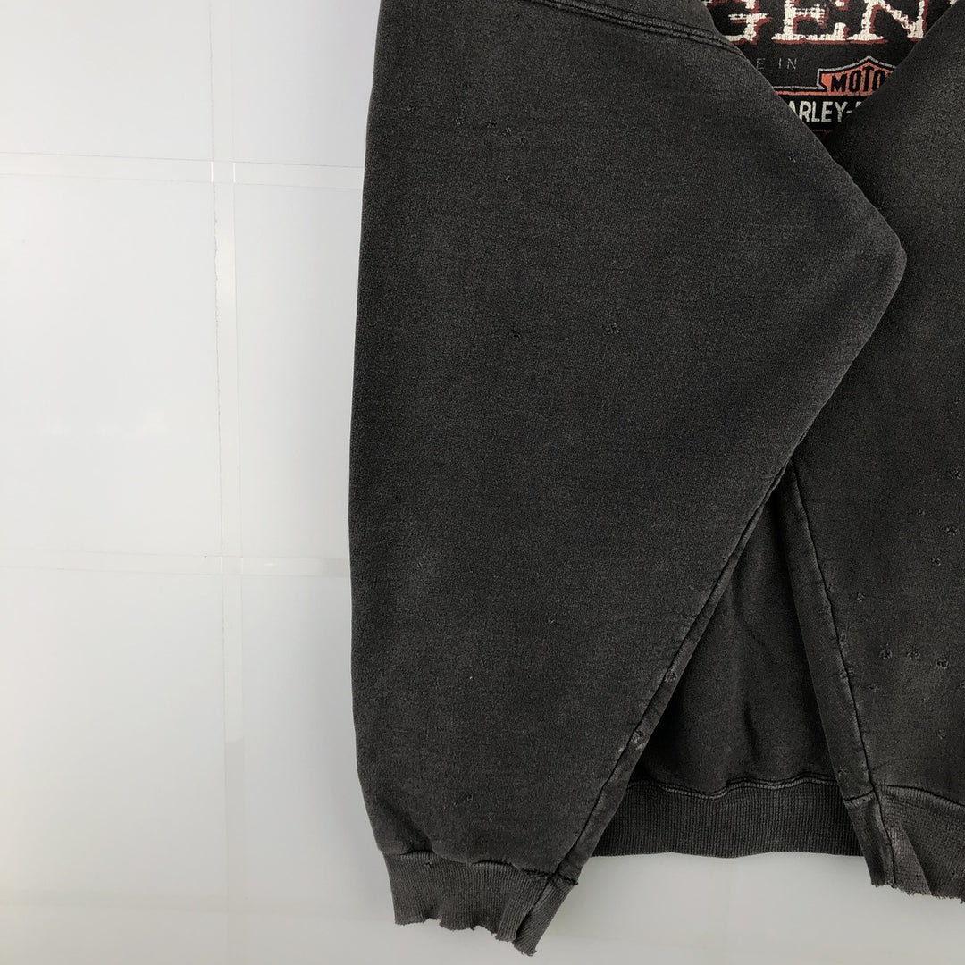 Vintage 90'S Harley-Davidson HANES Advertising Sweatshirt, Men's XL unclear Charcoal Vintage Second Hand