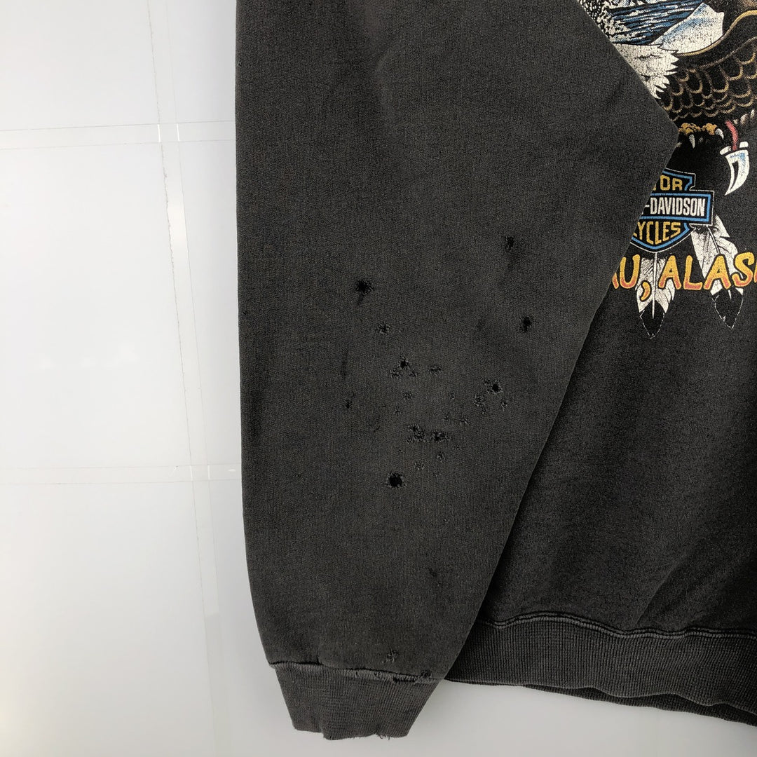 Vintage 90'S Harley-Davidson HANES Advertising Sweatshirt, Men's XL unclear Charcoal Vintage Second Hand