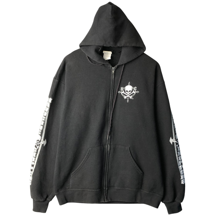 Lee Sweat Full Zip Hoodie Men's Size L cotton black type Vintage Second Hand