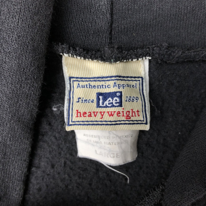Lee Sweat Full Zip Hoodie Men's Size L cotton black type Vintage Second Hand