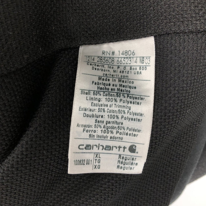 Carhartt Sweat Full Zip Hoodie Men's XL cotton black type Vintage Second Hand